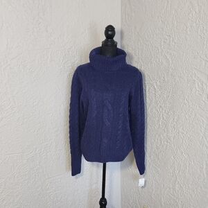 Navy Blue Turtleneck Sweater